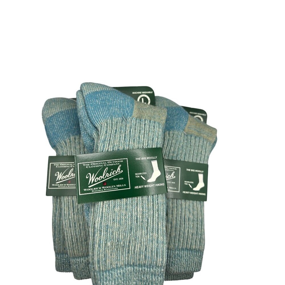 New Woolrich Large Heavyweight Hiking Socks Seamless Toe Itch-Free Unisex